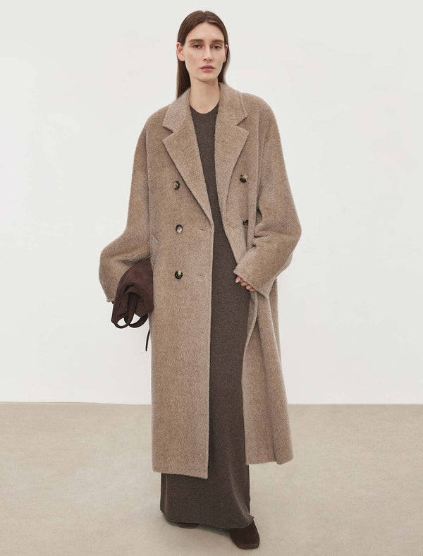 100% Wool Crew Neck Maxi Dress