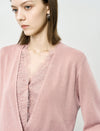 V-Neck Lace Detail Cardigan
