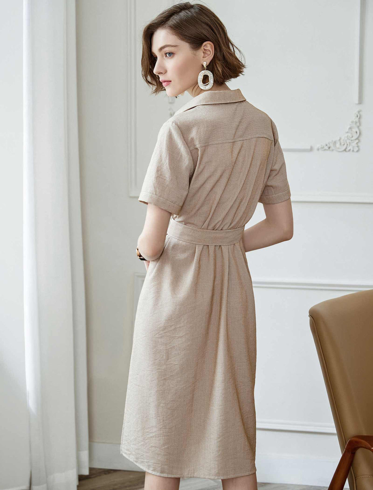 Vintage Short Sleeve Shirt Dress