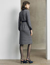 Colorblock Collared Pocket Fitted Dress