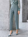 High-Waisted Tailored Tapered Pants