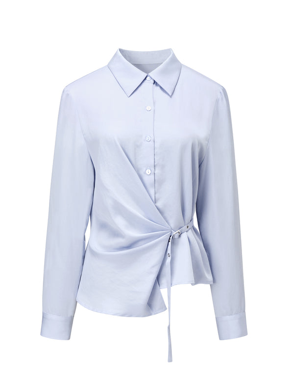 Tencel Wrap-Tie Shirt