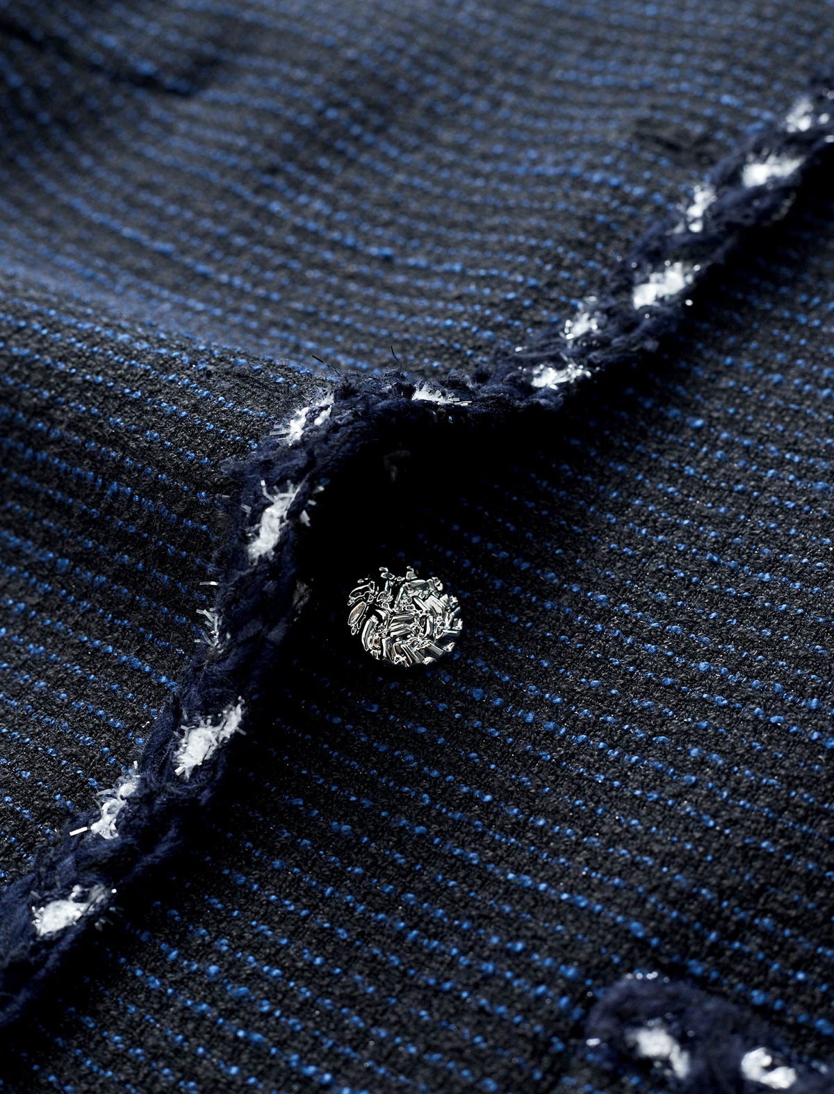 Navy Blue Tweed Jacket