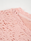 Pink Lace Long Sleeve Top