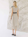 Sleeveless Chiffon Polka Dot Dress