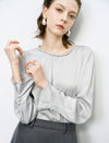 Embellished Neckline Textured Top