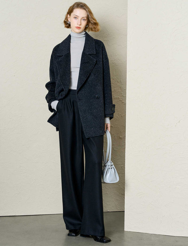 Wool-Alpaca Blend Double-Breasted Coat