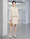 Textured Chain Trim Button Front Cardigan