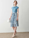 Striped Print A Line Skirt