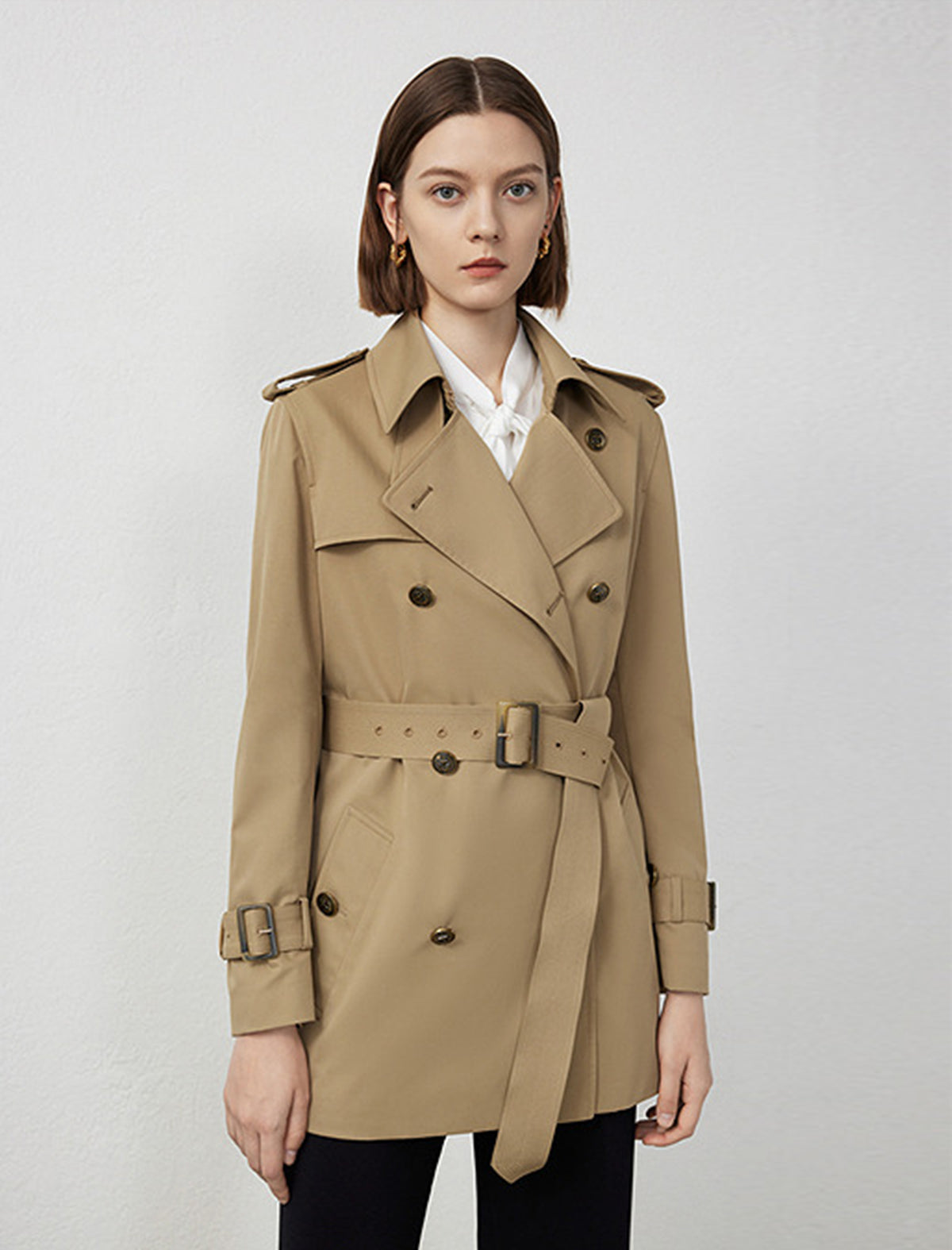 Classic Double-Breasted Trench Coat