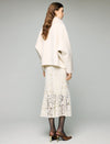 Lace High-Waist Mermaid Midi Skirt