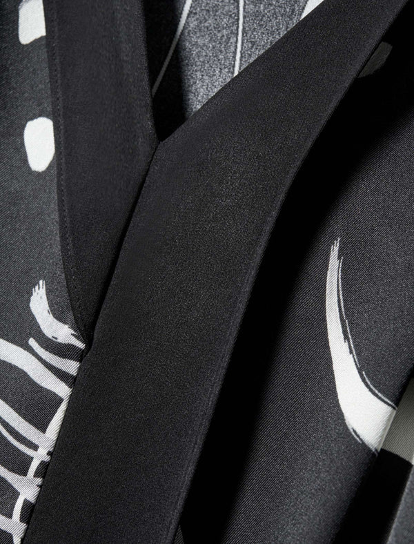 Abstract Print Sleeveless Midi Dress