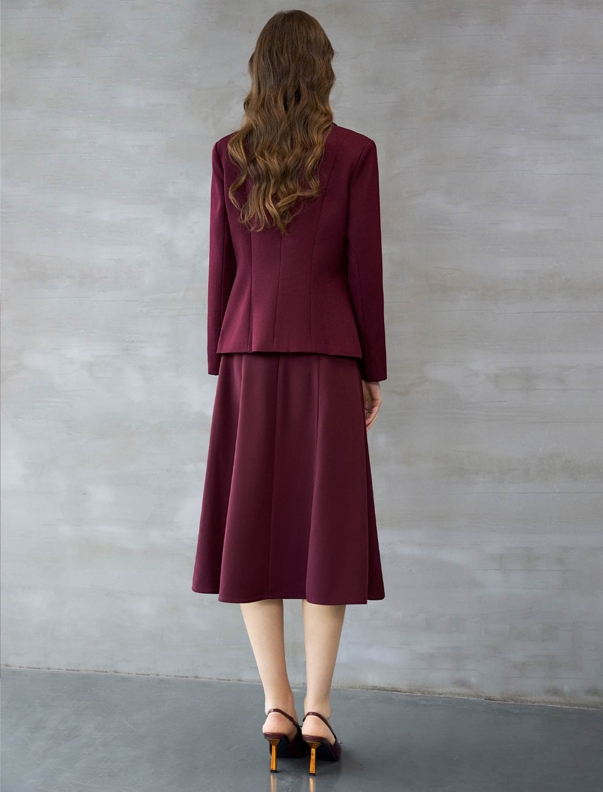 Burgundy Tailored Blazer