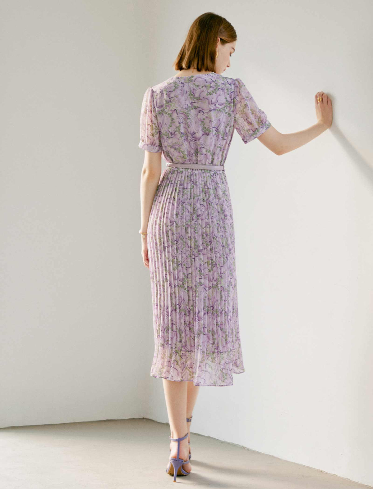 V-Neck Printed Dress