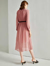 Brandy Rose Pleated Midi Dress