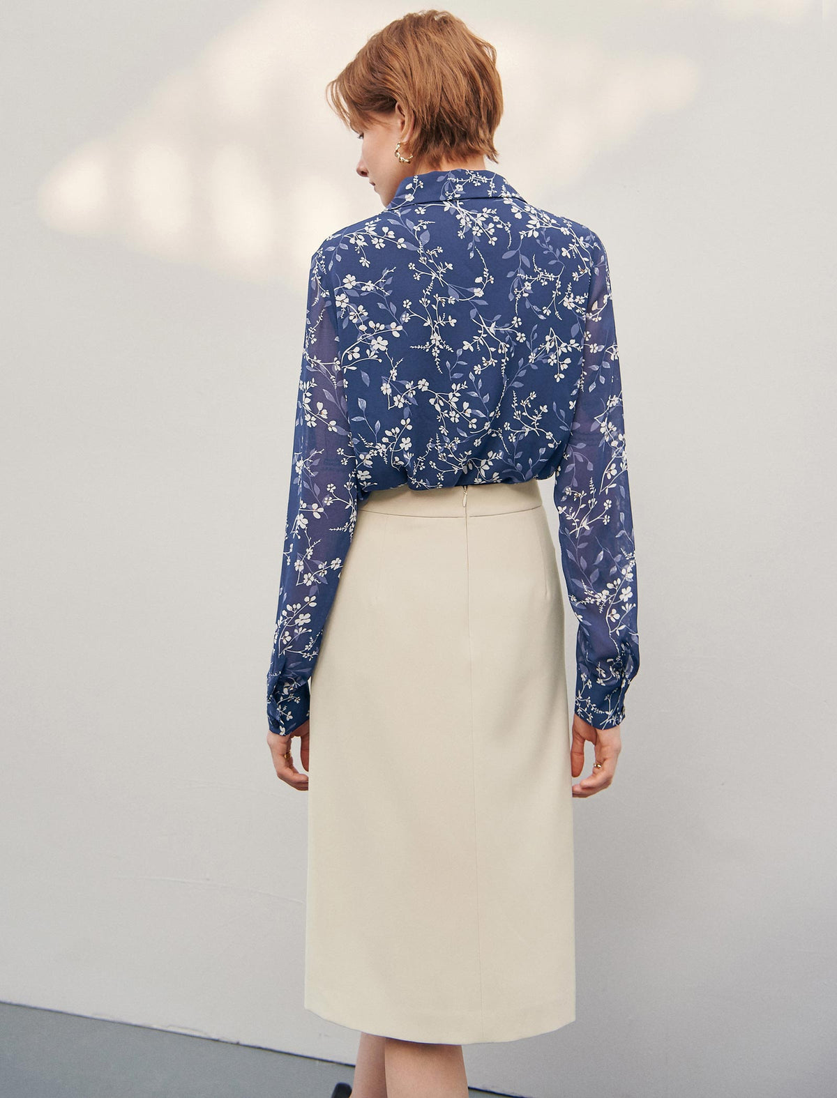 Solid Color Relaxed A-Line Skirt