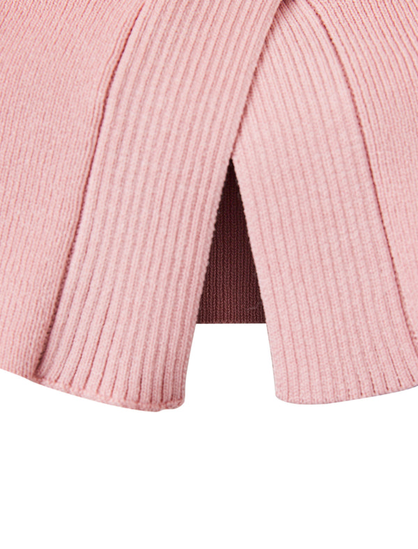 V-Neck Twisted Detail Knit Top