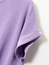 Side-Tie Short Sleeve Knit Top
