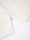 Clean Tailored Cream White V-Neck Button Front Vest