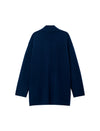 Wool Blend Shawl-Collar Open-Front Pocket Cardigan