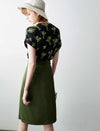 V-Neck Floral Silk Shirt