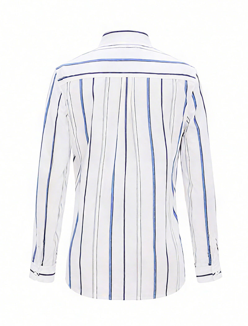 Striped Button-Down Shirt