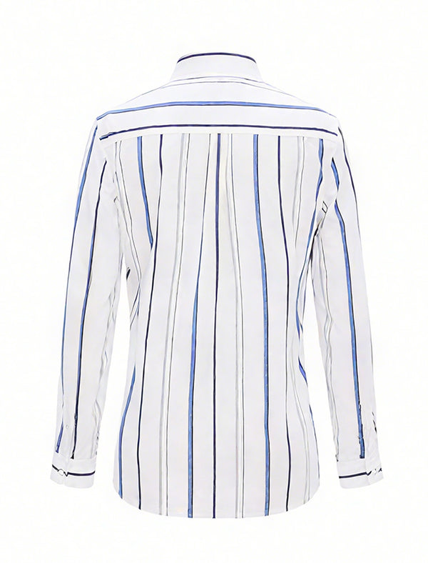 Striped Button-Down Shirt