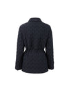 Embroidered Drawstring Pocket Fitted Padded Coat