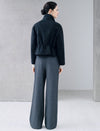 Detachable Collar Utility Cropped Jacket