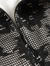 Noir Flocked Lace Midi Dress