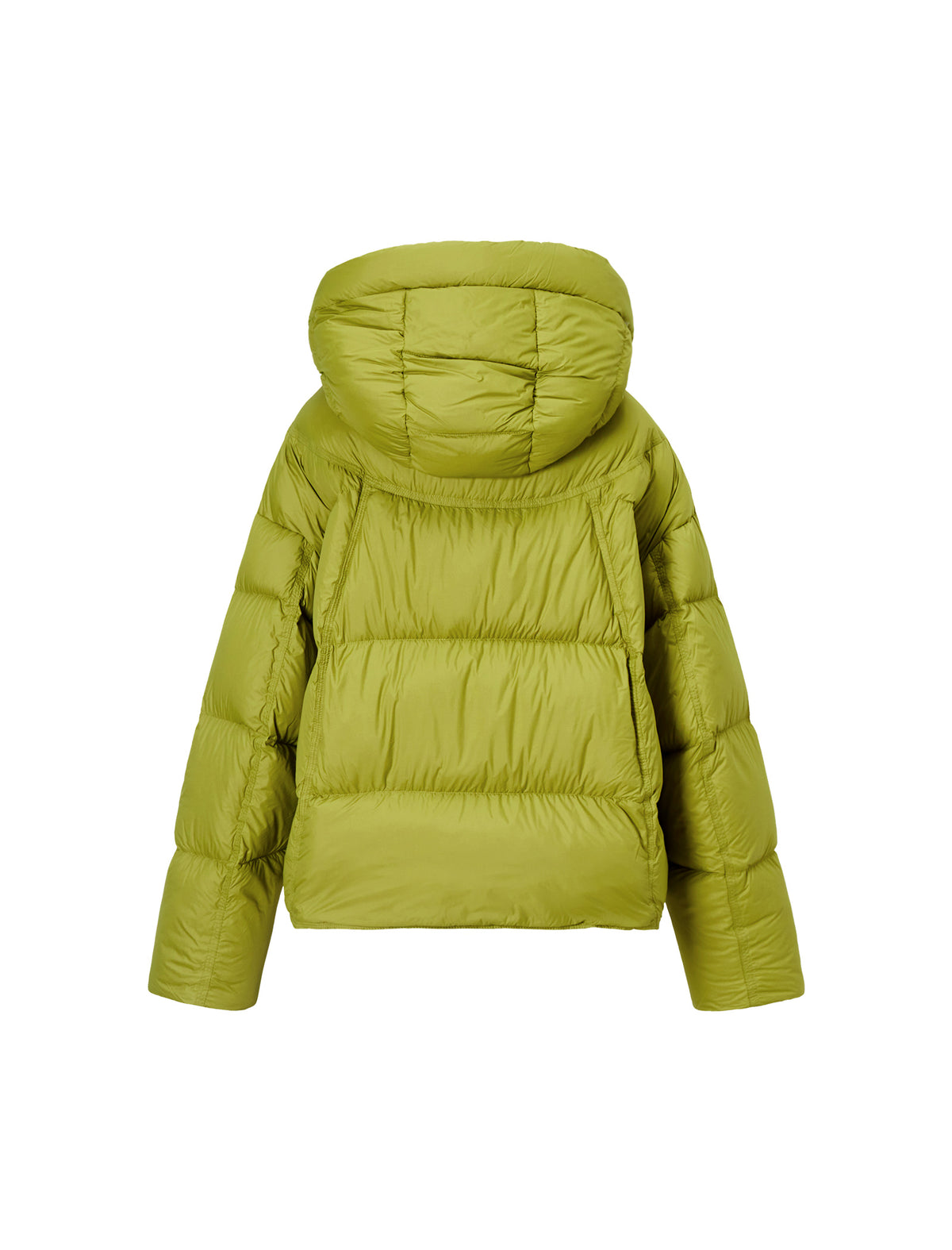 Hooded Drawstring Zip-Front Cropped Puffer Jacket