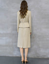 Champagne Textured Belted Blazer