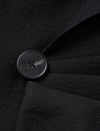 Tencel Blend Asymmetric Wrap Cinched Waist Blazer
