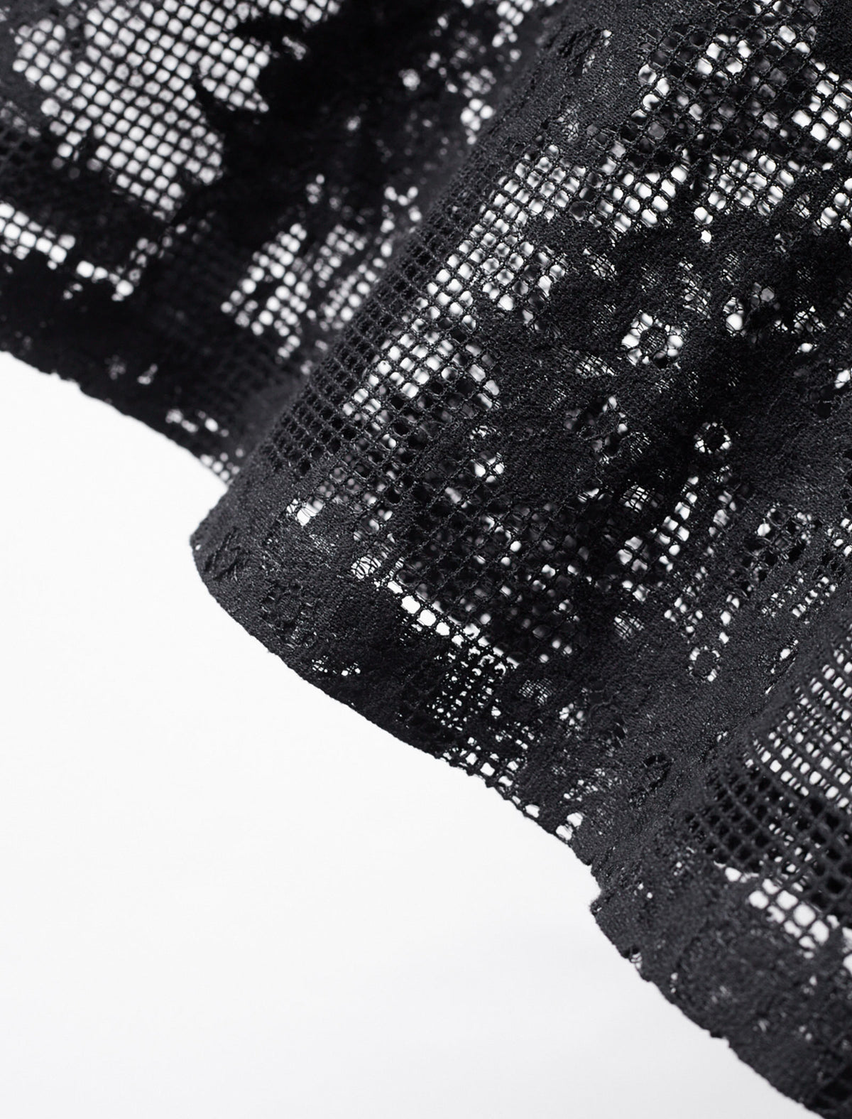 Black Floral Lace Maxi Slip Dress