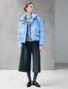 Double-Pleat Cuffed Cropped Wide-Leg Pants