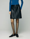 Panel-Seam High-Waist A-Line Midi Skirt