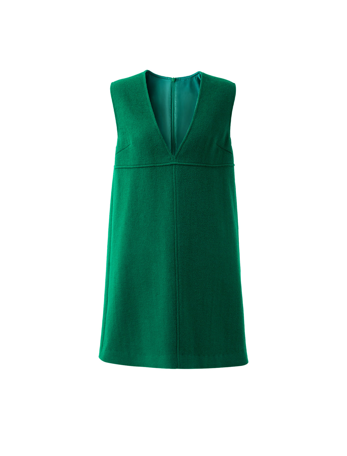Wool Blend Knit V-Neck Sleeveless Dress