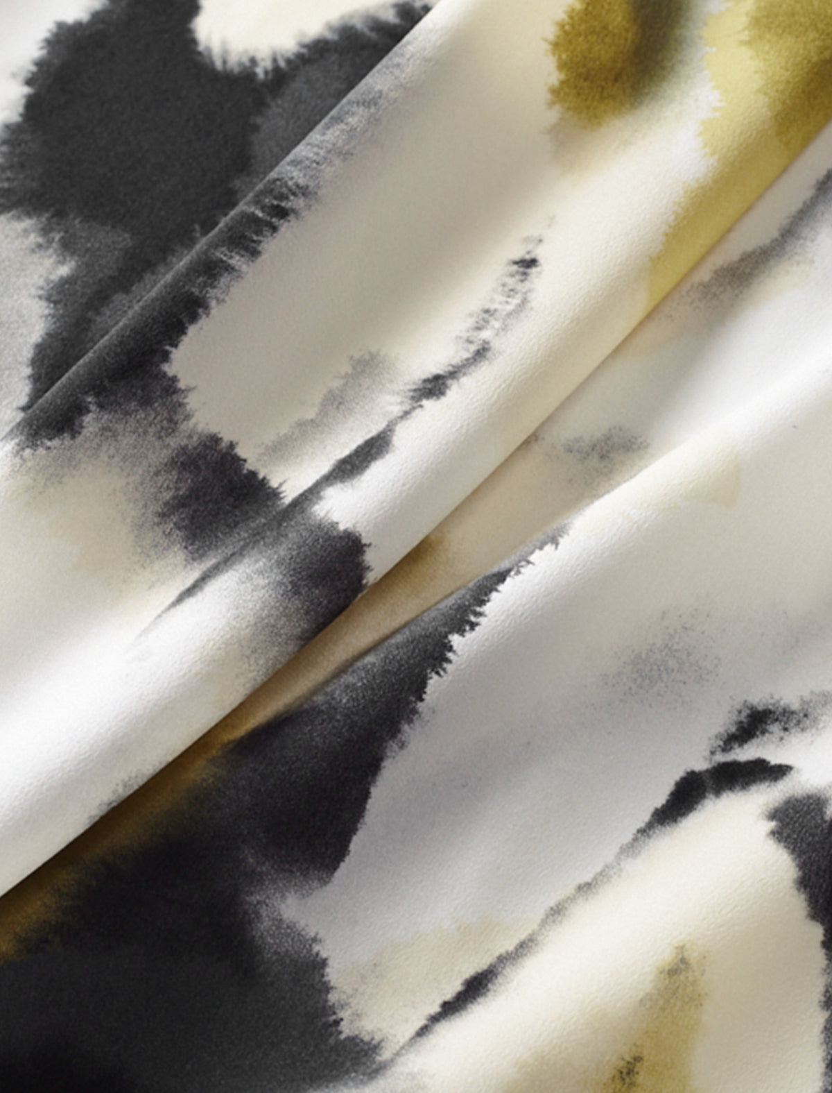 Abstract Print Pleated A-Line Midi Skirt