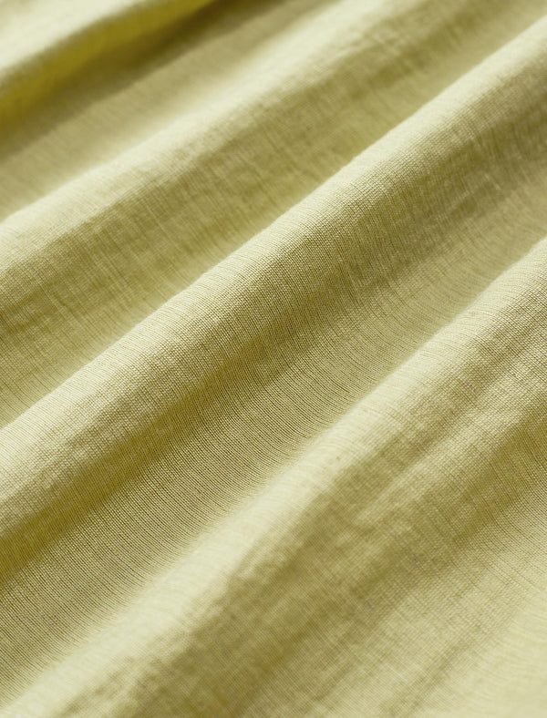 Yellow Loose Long-Sleeve Utility Shirt