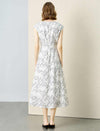 Floral Print Tencel Linen Midi Dress