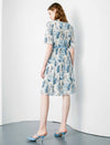 Vintage Floral Silk Dress