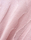 Pink Textured Short Sleeve Knit Top