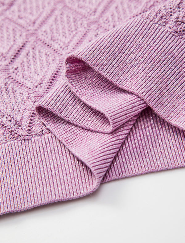 Diamond Open Knit Sleeveless Top