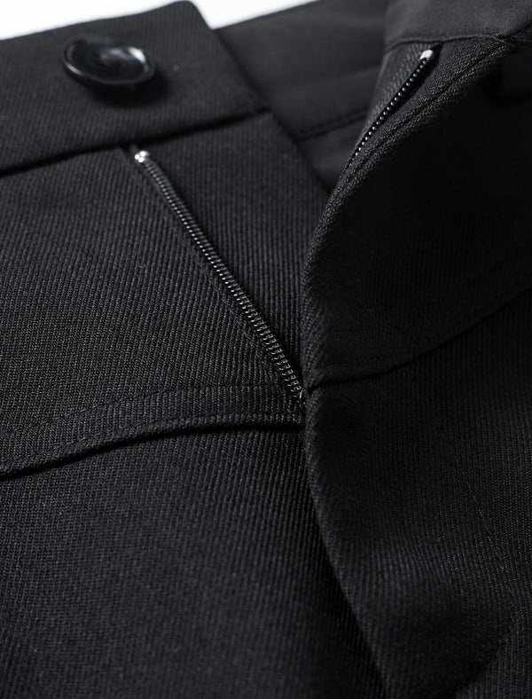 Black Slim Fit Professional A-Line Midi Skirt