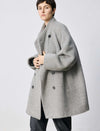 100% Alpaca Double-Breasted Wool Coat
