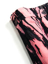 Abstract Brushstroke Print Fishtail Midi Skirt