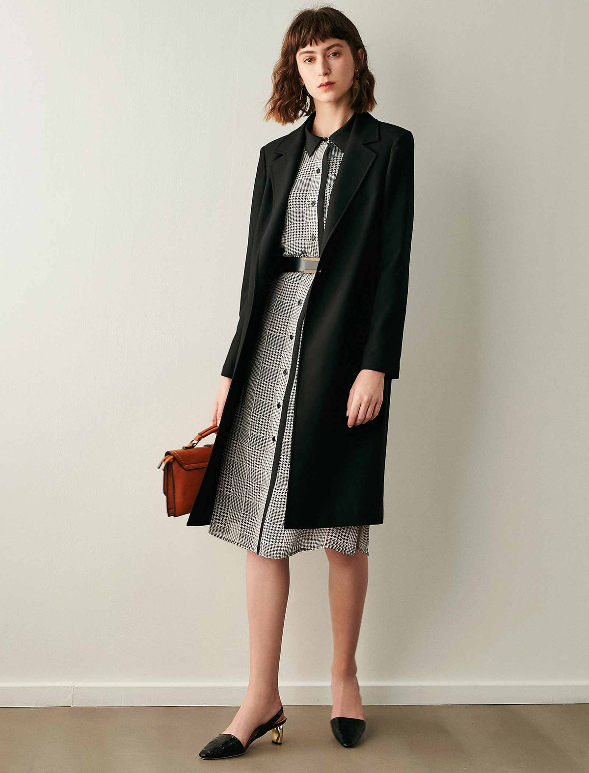 Houndstooth Shirt Dress