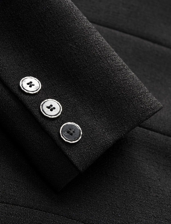 Black Structured Minimalist Professional Blazer