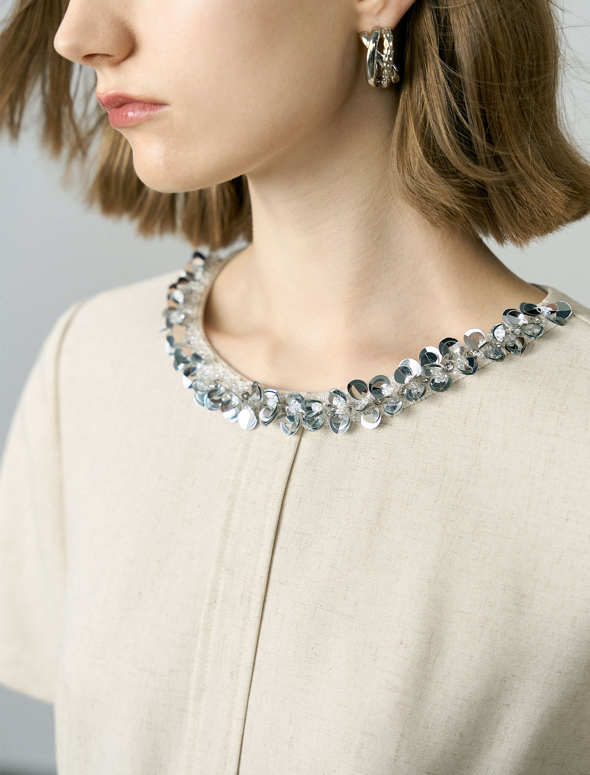 Sequin Embellished Mini Dress