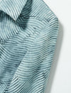 Teal Patterned Shirt Dress